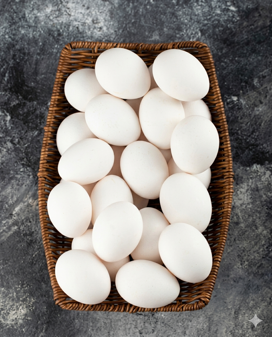 Layer white Eggs pc : 12